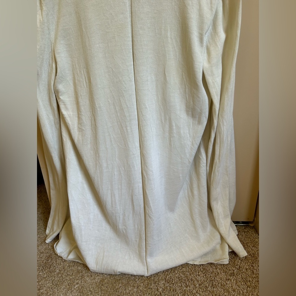CHICJOC Women The Row-Style Jersey Silk-Cotton Knit Cardigan – Size 36 - Picture 7 of 13